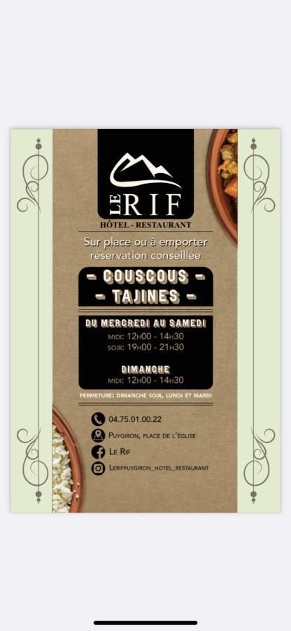 Le Rif Hotel Puygiron Buitenkant foto